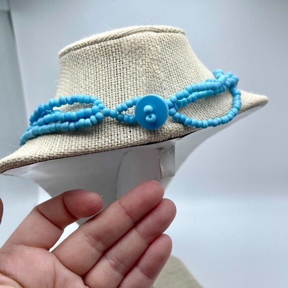 Turquoise Blue Beaded Statement Necklace - Picture 4 of 6